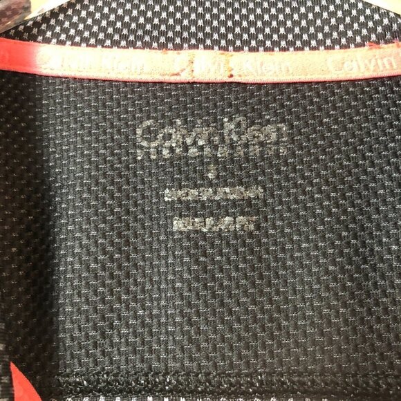 Calvin Klein Women's Quarter Zip Black & Gray Color Block Pullover Top Size S - Picture 2 of 4